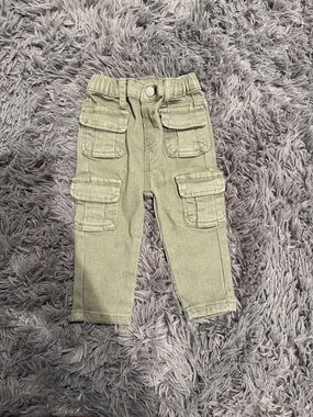 Kids Olive Cargo Pants - Unbranded